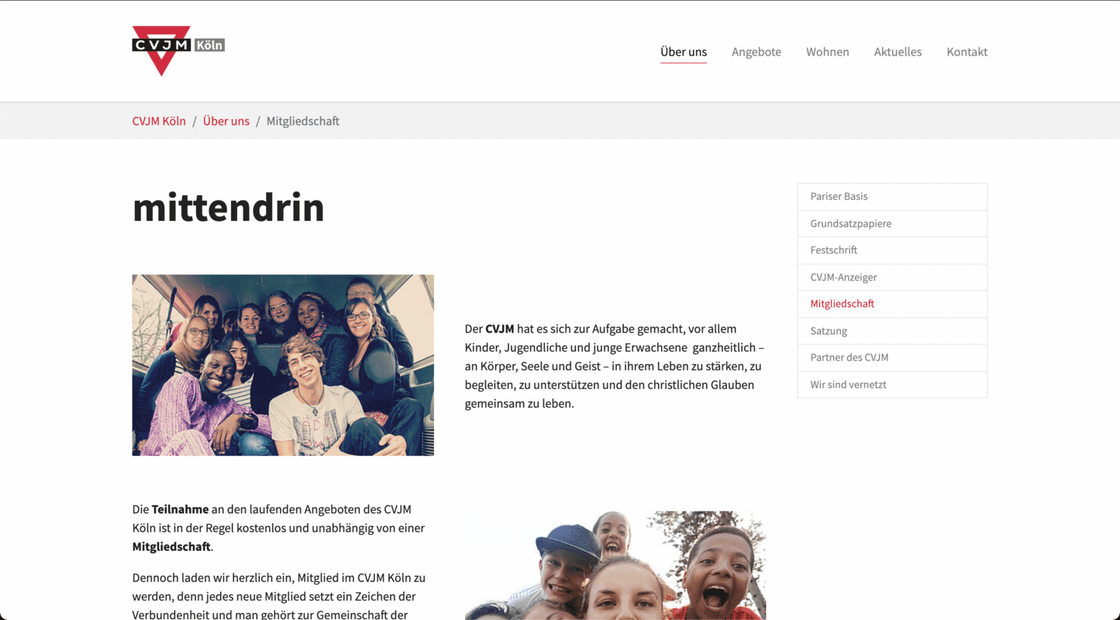 CVJM Köln Mitgliedschaft